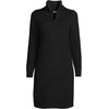 image:imageLands End Womens Cozy Lofty Quarter Zip Sweater DressBlack