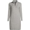 image:imageLands End Womens Cozy Lofty Quarter Zip Sweater DressGray Heather
