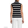 image:imageLands End Womens Drifter Quarter Zip Vest SweaterFresh IvoryBlack Stripe