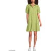 image:imageLands End Womens Elbow Sleeve Eyelet Knee Length Shirt DressBright Pistachio Floral Eyelet