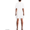 image:imageLands End Womens Elbow Sleeve Eyelet Knee Length Shirt DressWhite Floral Eyelet