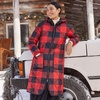 image:imageLands End Womens FeatherFree Insulated Diamond Quilted Maxi CoatCompass Red Check