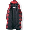 image:imageLands End Womens FeatherFree Insulated Diamond Quilted Maxi CoatCompass Red Check