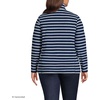 image:imageLands End Womens Fleece Full Zip JacketDeep Sea NavyIvory Stripe