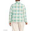 image:imageLands End Womens Fleece Full Zip JacketMint Sky Buff Check