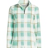 image:imageLands End Womens Fleece Full Zip JacketMint Sky Buff Check