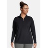 image:imageLands End Womens Fleece Quarter Zip PulloverBlack