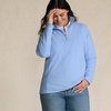 image:imageLands End Womens Fleece Quarter Zip PulloverClear Blue Sky