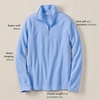 image:imageLands End Womens Fleece Quarter Zip PulloverClear Blue Sky
