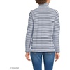 image:imageLands End Womens Fleece Quarter Zip PulloverCrisp WhiteNavy StripeRed