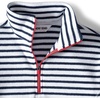 image:imageLands End Womens Fleece Quarter Zip PulloverCrisp WhiteNavy StripeRed