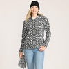 image:imageLands End Womens Fleece Quarter Zip PulloverIvoryBlack Snowflake