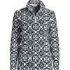 image:imageLands End Womens Fleece Quarter Zip PulloverIvoryBlack Snowflake