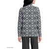 image:imageLands End Womens Fleece Quarter Zip PulloverIvoryBlack Snowflake