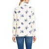 image:imageLands End Womens Fleece Quarter Zip PulloverIvoryClear Blue Tossed Floral