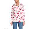 image:imageLands End Womens Fleece Quarter Zip PulloverIvoryRed Tossed Floral
