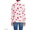 image:imageLands End Womens Fleece Quarter Zip PulloverIvoryRed Tossed Floral