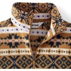 image:imageLands End Womens Fleece Quarter Zip PulloverLilacCamel Fairisle