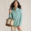image:imageLands End Womens Fleece Quarter Zip PulloverMint Sky