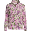 image:imageLands End Womens Fleece Quarter Zip PulloverSoft Mineral Blush Floral