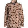 image:imageLands End Womens Fleece Quarter Zip PulloverTawny Brown