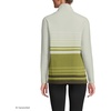 image:imageLands End Womens Fleece Quarter Zip PulloverVintage Lime Ombre Stripe