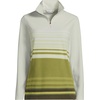 image:imageLands End Womens Fleece Quarter Zip PulloverVintage Lime Ombre Stripe
