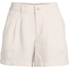 image:imageLands End Womens High Rise Pleated Aline 5 Linen ShortsFlax Linen
