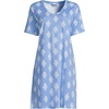 image:imageLands End Womens Interlock Above the Knee NightgownLight Sea Blue Floral Bouquets