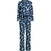 image:imageLands End Womens Knit 2 Piece Pajama Set  Long Sleeve Top and PantsDeep Sea Navy Painterly Floral