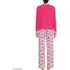 image:imageLands End Womens Knit 2 Piece Pajama Set  Long Sleeve Top and PantsHot Pink Floral