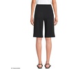 image:imageLands End Womens Knit High Rise Pleated 12 Bermuda ShortsBlack