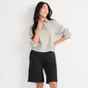 image:imageLands End Womens Knit High Rise Pleated 12 Bermuda ShortsBlack