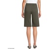 image:imageLands End Womens Knit High Rise Pleated 12 Bermuda ShortsForest Moss