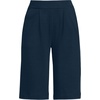 image:imageLands End Womens Knit High Rise Pleated 12 Bermuda ShortsRadiant Navy