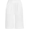 image:imageLands End Womens Knit High Rise Pleated 12 Bermuda ShortsWhite