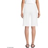 image:imageLands End Womens Knit High Rise Pleated 12 Bermuda ShortsWhite