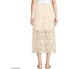 image:imageLands End Womens Lace Overlay Midi SkirtIvory Latte