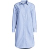 image:imageLands End Womens Linen Long Sleeve Button Front Shirt DressBlueWhite Stripe
