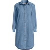 image:imageLands End Womens Linen Long Sleeve Button Front Shirt DressMedium Blue Wash