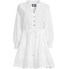 image:imageLands End Womens Long Sleeve Eyelet Mini Popover DressWhite Eyelet