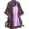 image:imageLands End Womens Matte Satin 2 Piece Pajama Set  Nightgown and RobeBlack Large Watercolor Floral