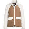 image:imageLands End Womens Mixed Media Sherpa Fleece JacketIvoryHoney Beige