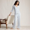 image:imageLands End Womens Pointelle Sleep PantsIvoryBlue Dainty Floral