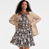 image:imageLands End Womens Poplin Button Front Dress with GodetsForest Moss Tropic Floral