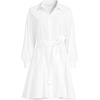 image:imageLands End Womens Poplin Button Front Dress with GodetsWhite