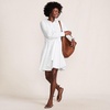 image:imageLands End Womens Poplin Button Front Dress with GodetsWhite