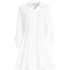 image:imageLands End Womens Poplin Button Front Dress with GodetsWhite