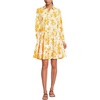image:imageLands End Womens Poplin Button Front Dress with GodetsYellow Mosaic Floral