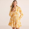 image:imageLands End Womens Poplin Button Front Dress with GodetsYellow Mosaic Floral